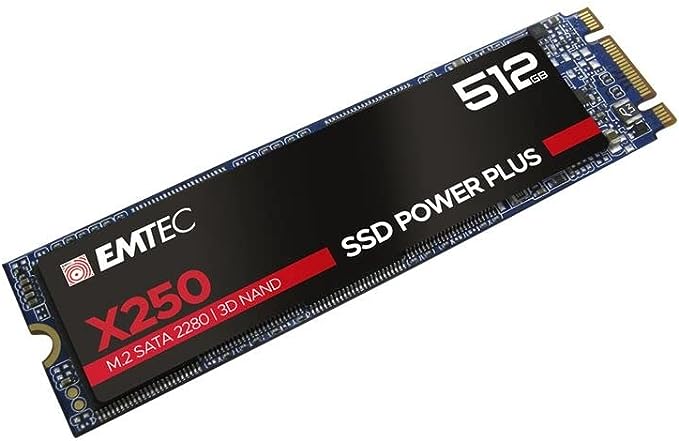 Disque SSD Emtec X250 512Go - SATA M.2 Type 2280