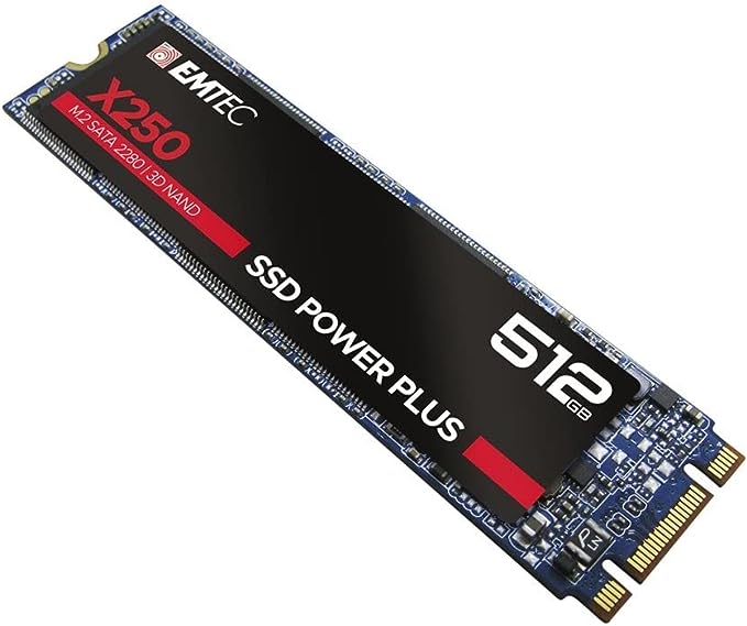 Disque SSD Emtec X250 512Go - SATA M.2 Type 2280