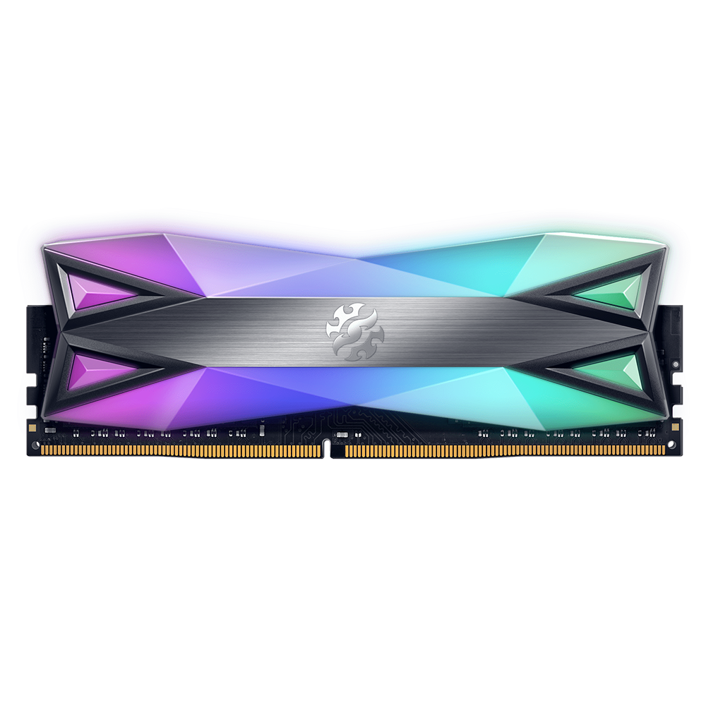 Barrette mémoire 8Go DIMM DDR4 Adata XPG SpectriX D60G RGB (3600Mhz) (Noir)