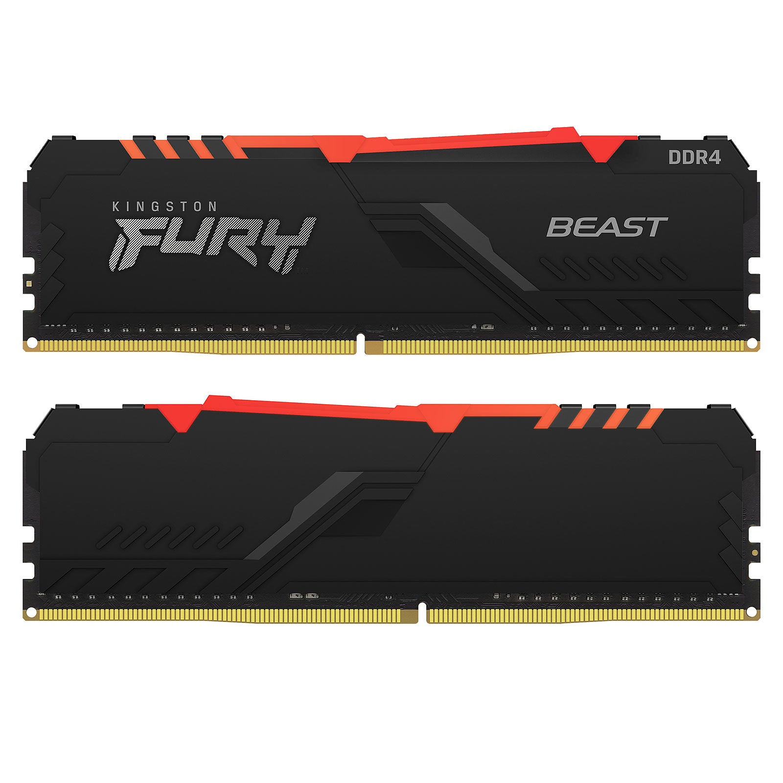 Barrette mémoire 8Go DIMM DDR4 Kingston Fury Beast RGB PC4-25600 (3200 Mhz) (Noir)