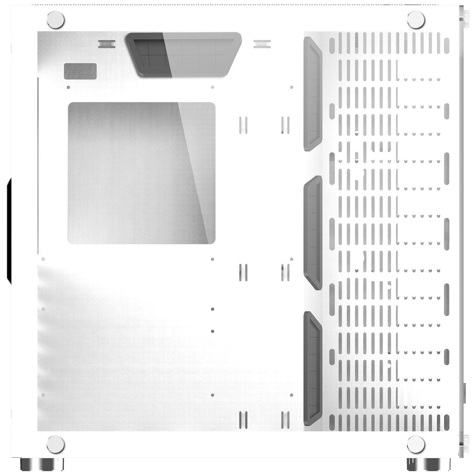 Boitier Moyen Tour ATX Xigmatek Aquarius Plus RGB avec panneaux vitrés (Blanc)