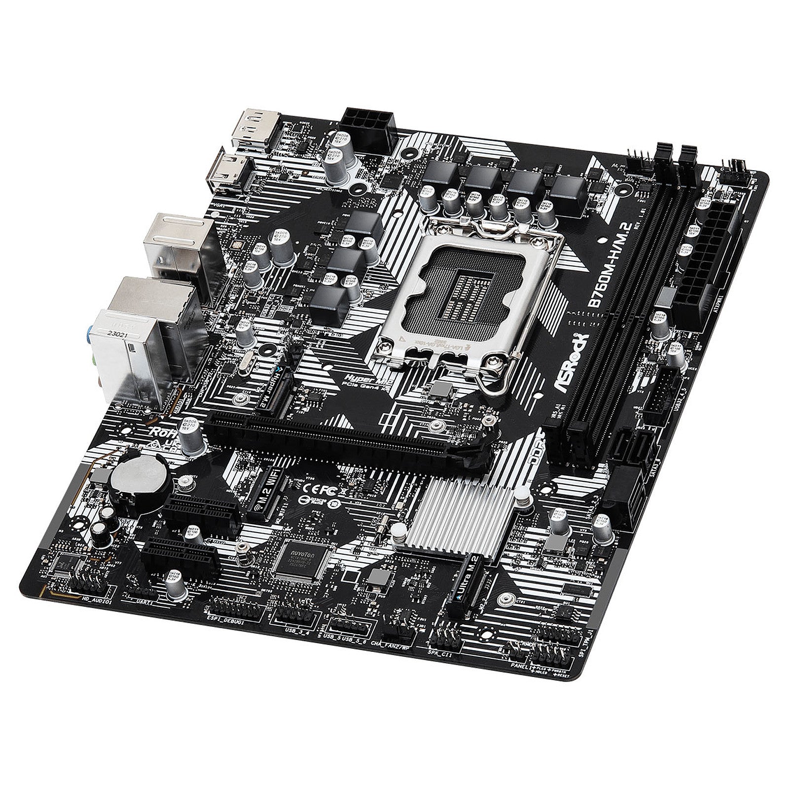 Carte Mère ASRock B760M-H/M.2 DDR5 (Intel LGA 1700) Micro ATX