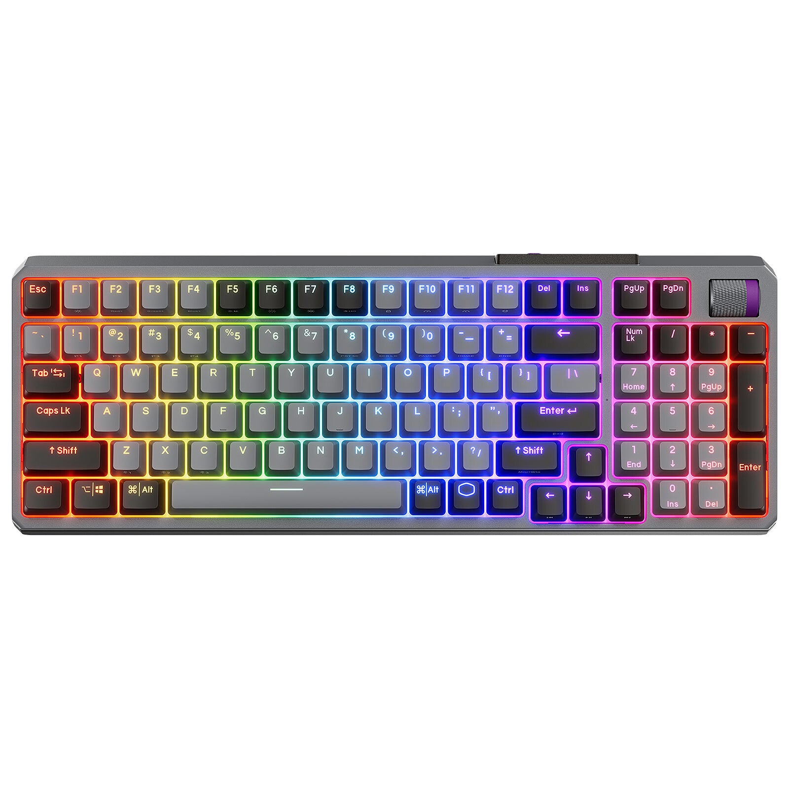 Clavier sans fil Bluetooth mécanique (Kailh Box V2 Red) Cooler Master MK770 RGB (Gris)