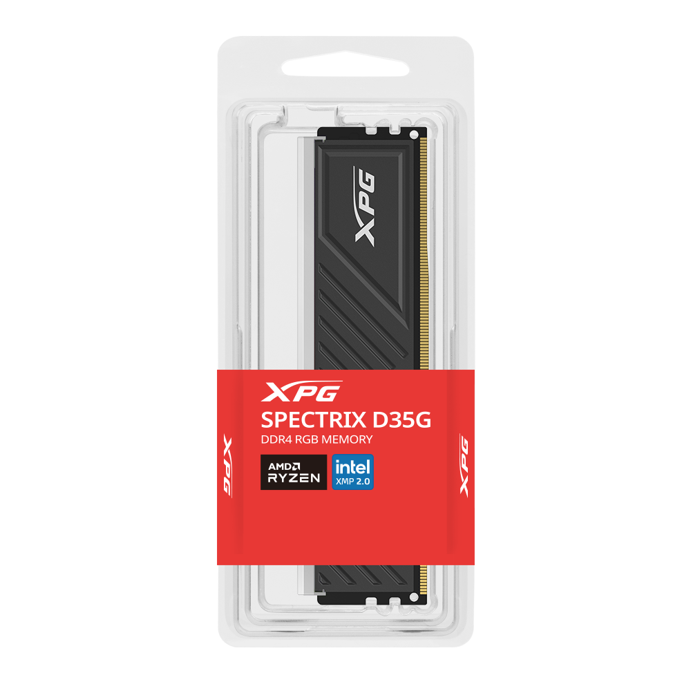 Barrette mémoire 8Go DIMM DDR4 Adata XPG SpectriX D35G RGB  (3600Mhz) (Noir)